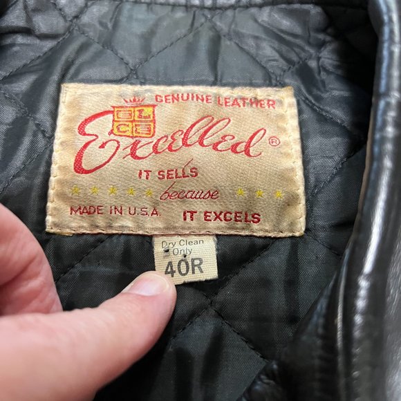 Men's Vintage Leather Jacket- M - 40 R - Picture 3 of 6